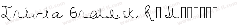 Trivia Grotesk R6 It字体转换